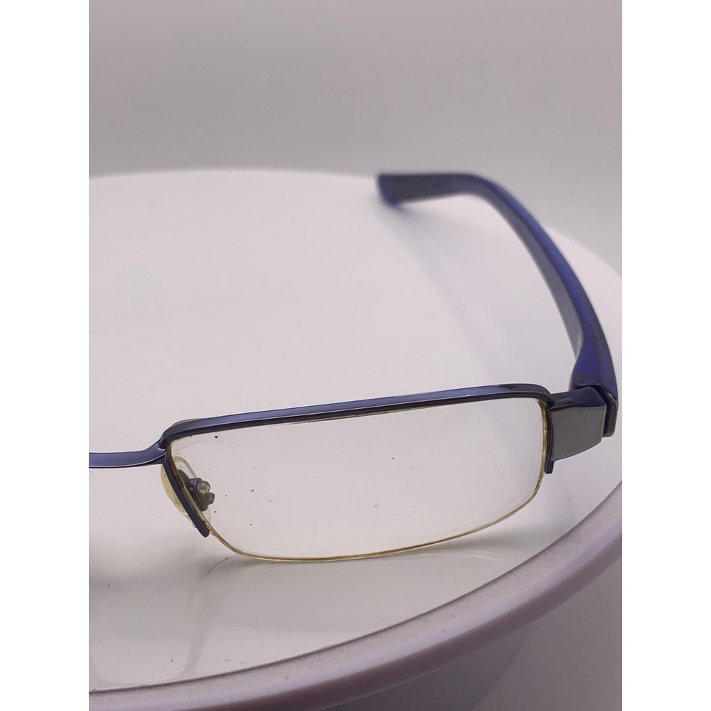 Nike 8064 409 Blue Semi Rimless Rectangular Glasses 52-18-145 Unisex Frames Only - Picture 8 of 8